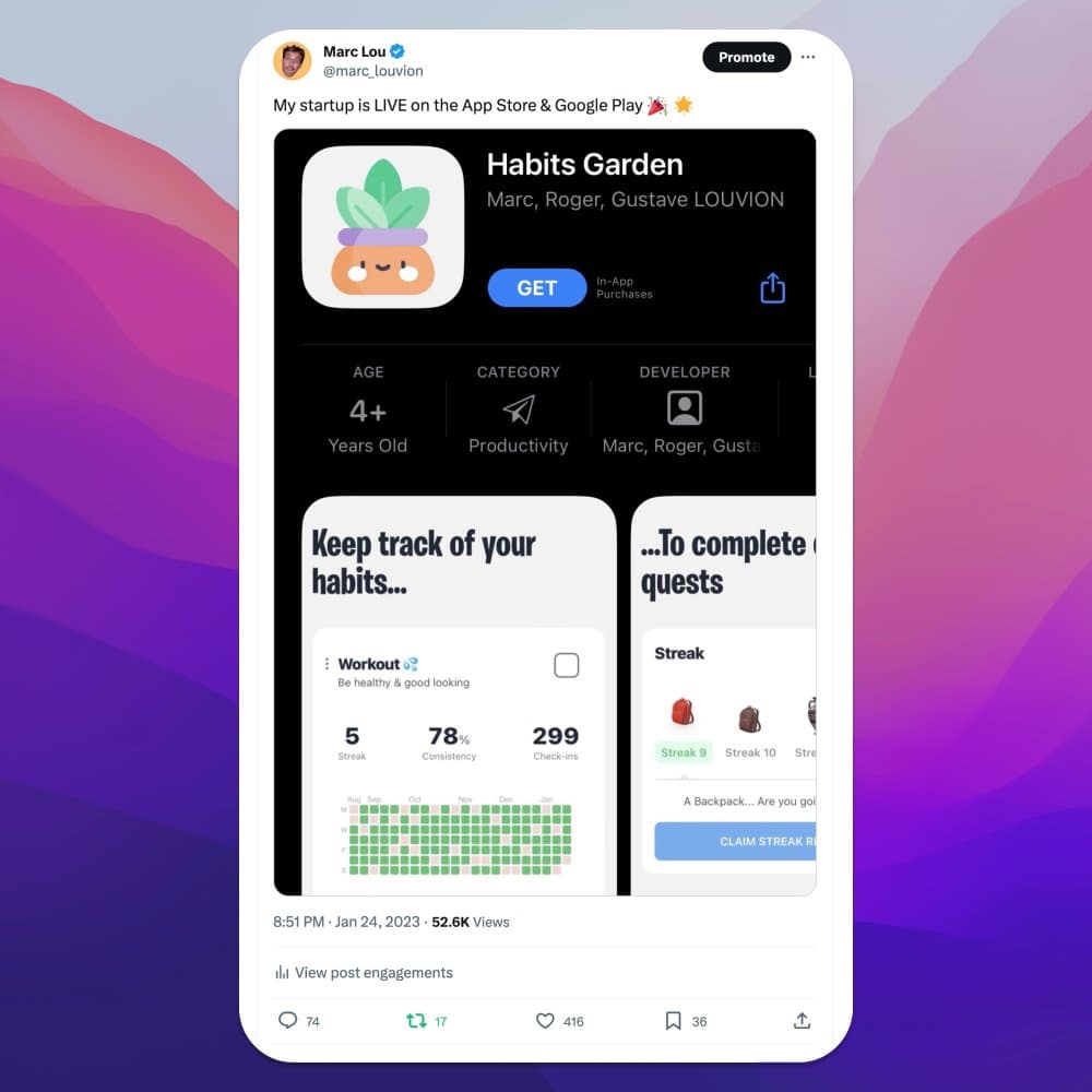 I sold Habits Garden, my first indie startup, for $10,000