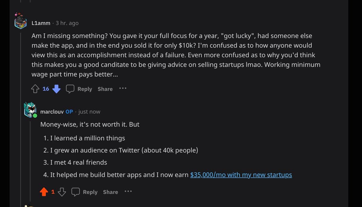 I shared my startup lessons on Reddit and got roasted