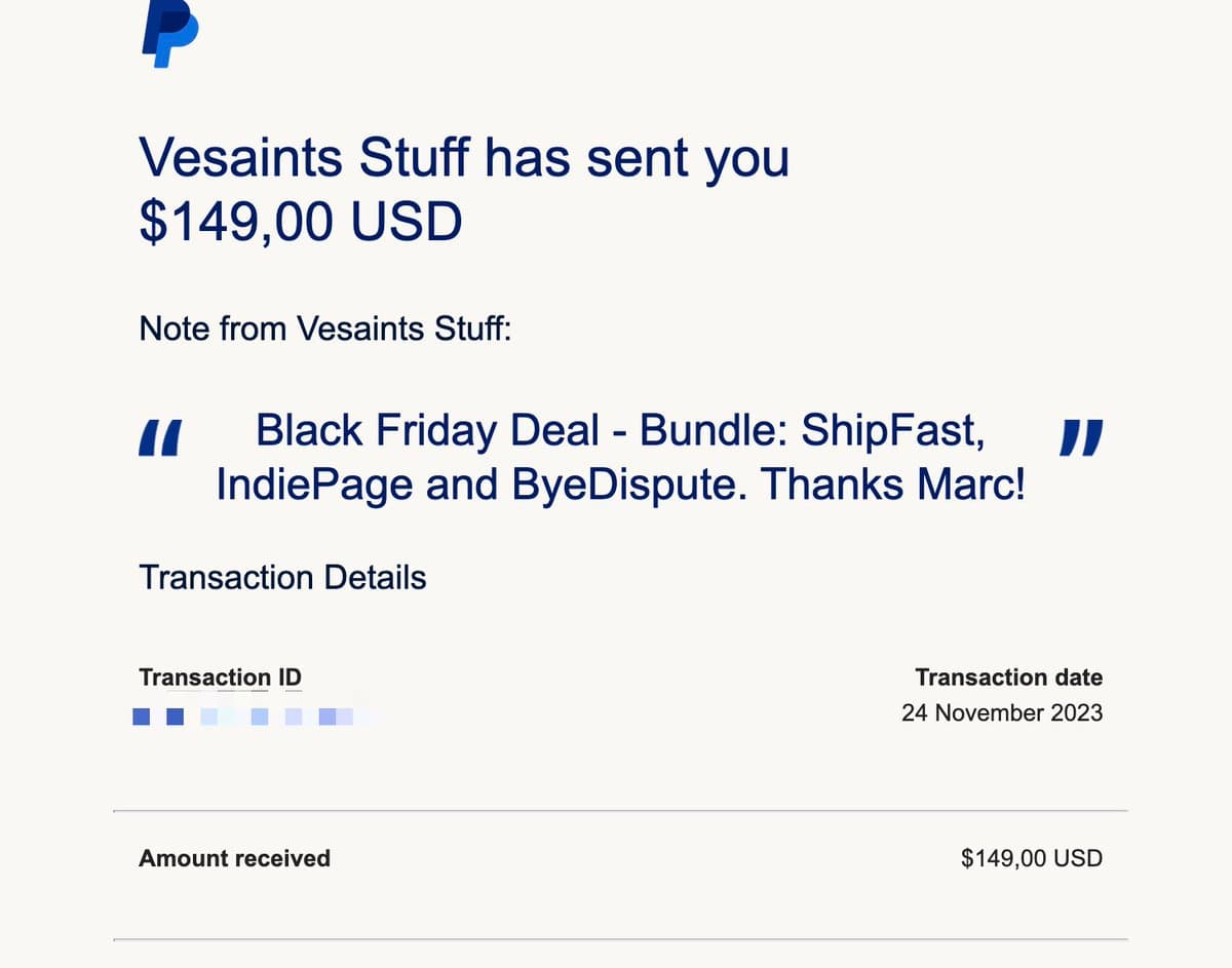 If this is you, please email me at marc.louvion@gmail.com Your payment email is broken so I can't send your link to get…
