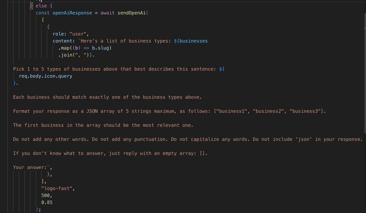 When the data is saved, I categorize it with GPT-4. I add tags — like the type of business (i.e. SaaS).