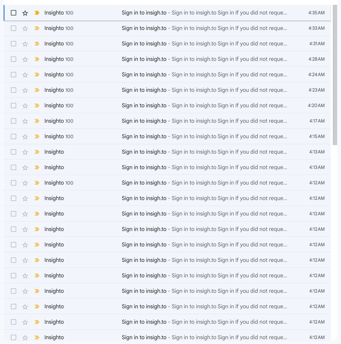 31,000 emails hit my inbox overnight after a hack attempt on Insighto