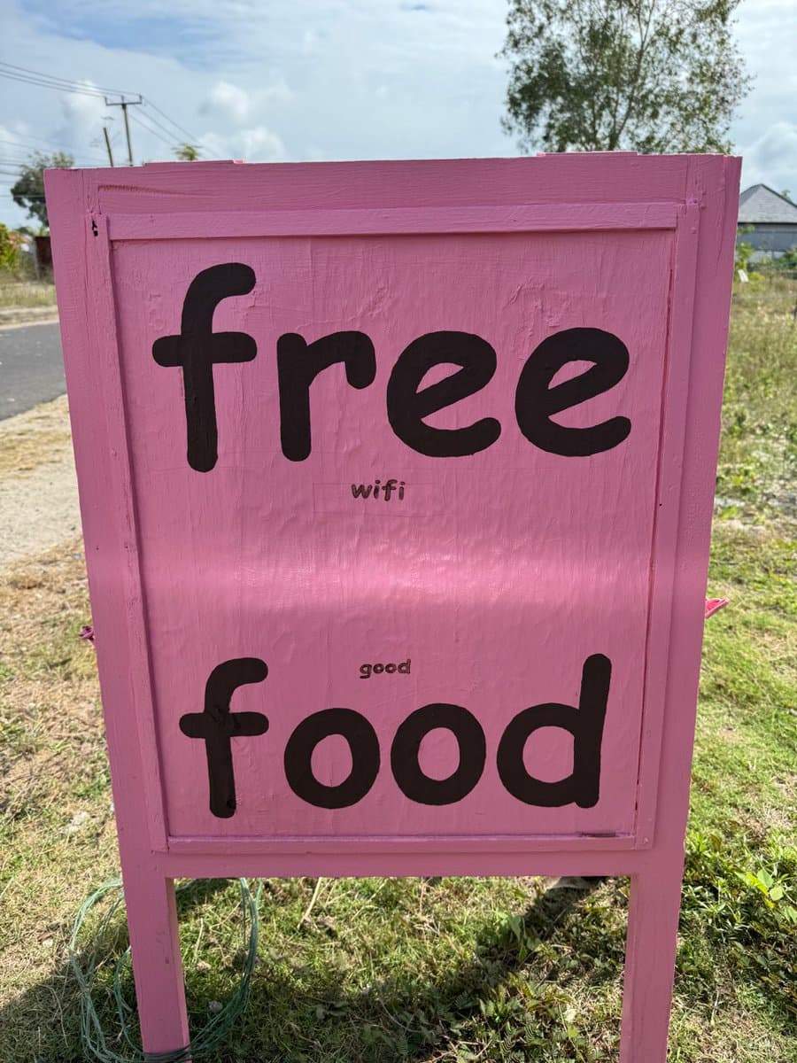 Free food in Bali for guerrilla marketing
