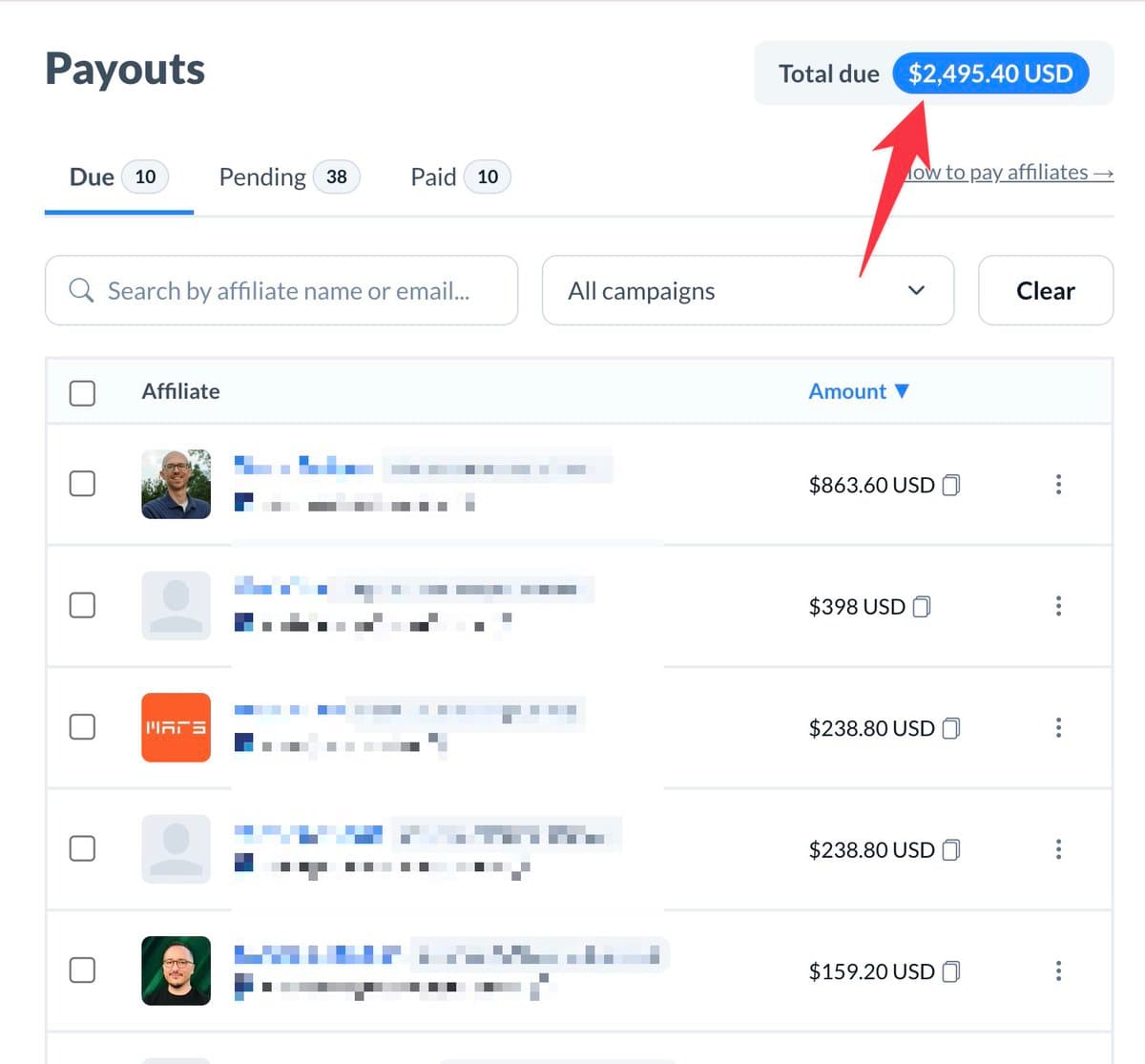 I paid ShipFast affiliates $2,500 in June
