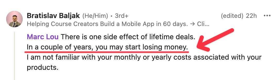 Lifetime deals still work when your startup costs less than $50/month