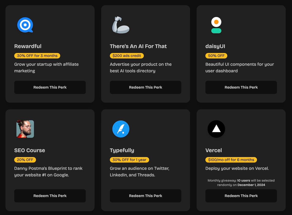I launched ShipFast Perks with $1,090 in discounts