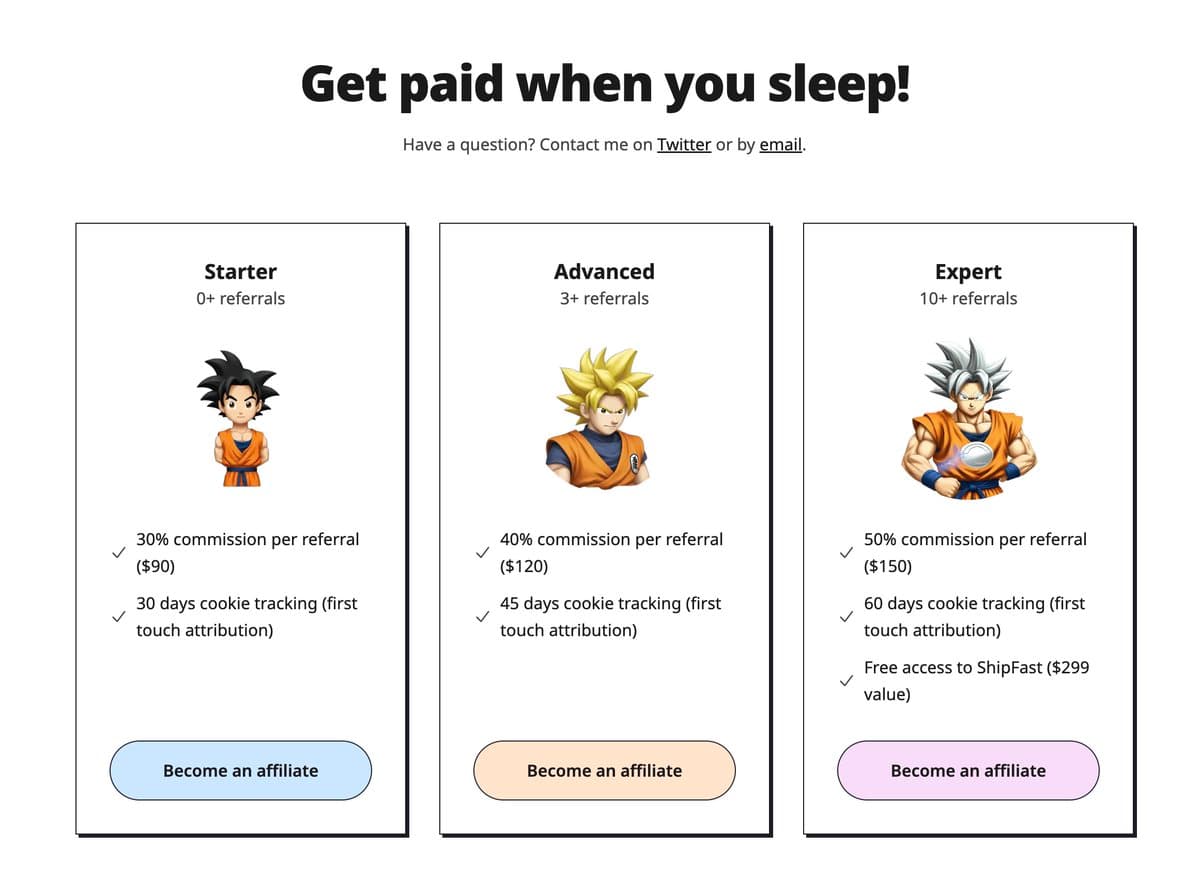 I set up an affiliate program for CodeFast
