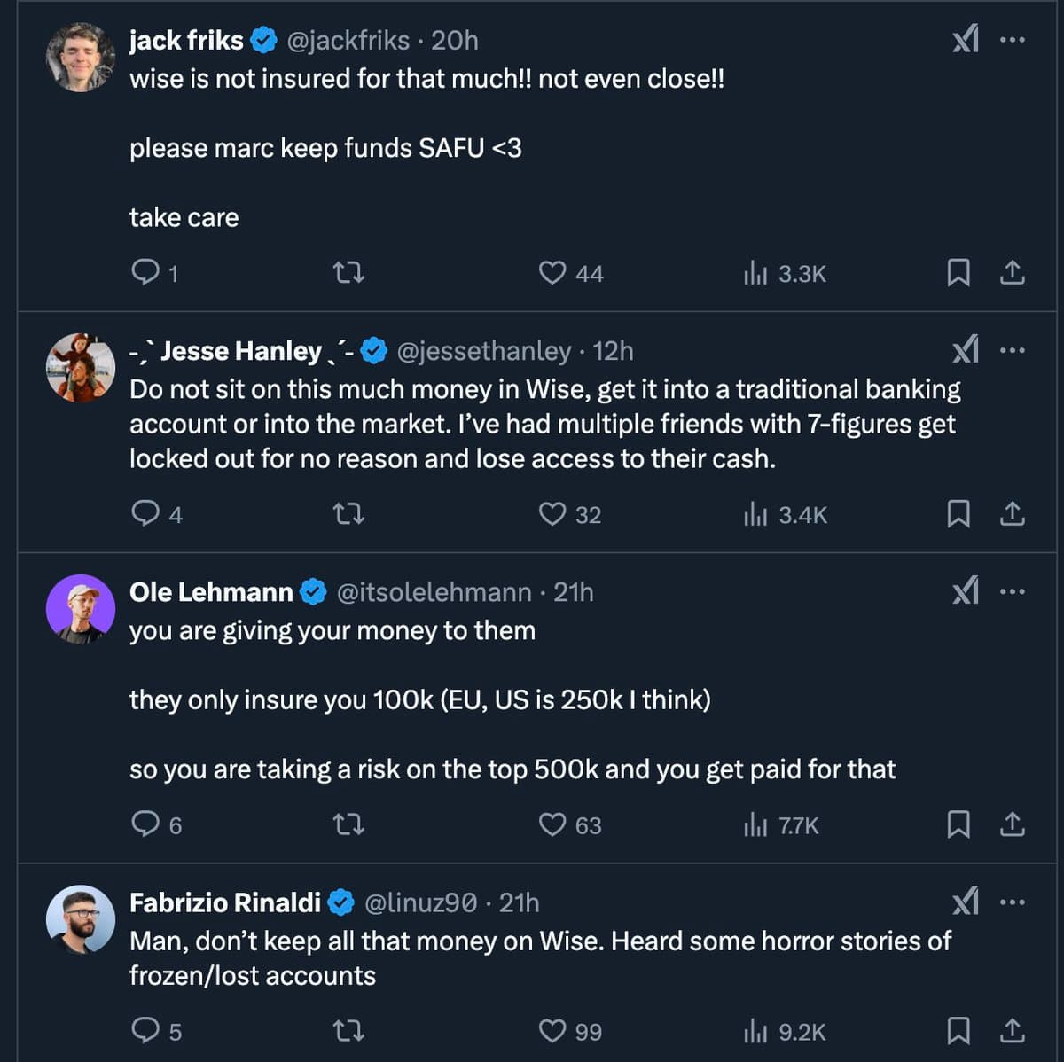 I lost trust in Wise after reading the comments