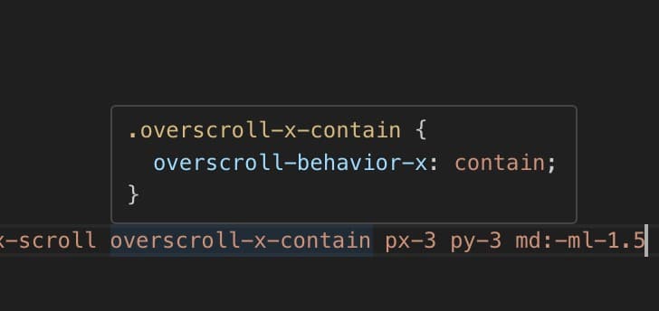 CSS can stop horizontal scroll from navigating back