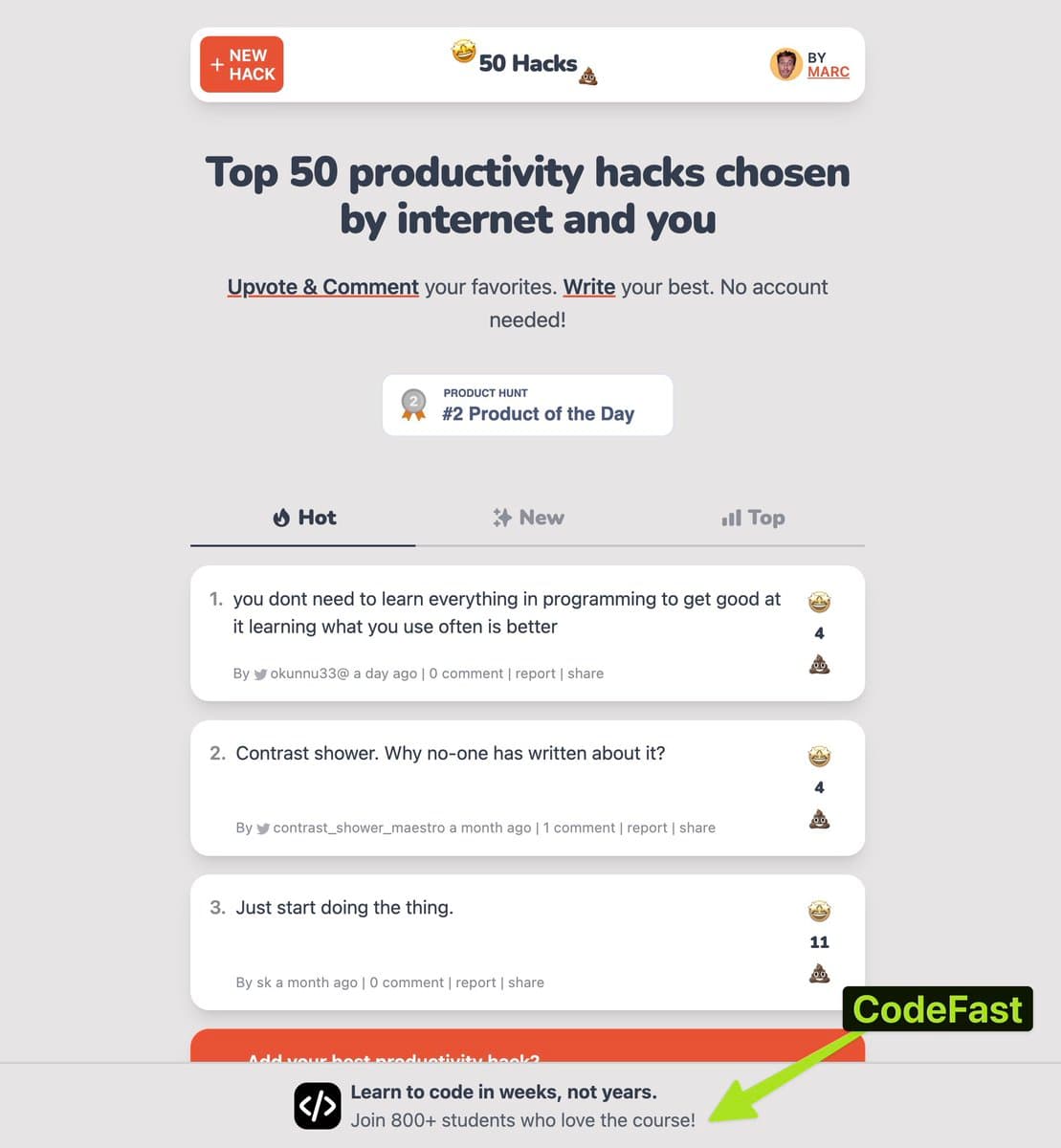 I cross-promote my startups across 10,000 daily visitors