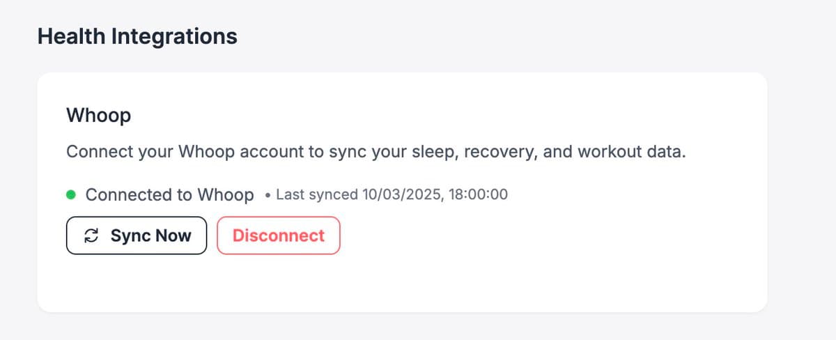 OK it's working in prod now! If you connect Whoop you'll see your workout & sleep data on your /public-page