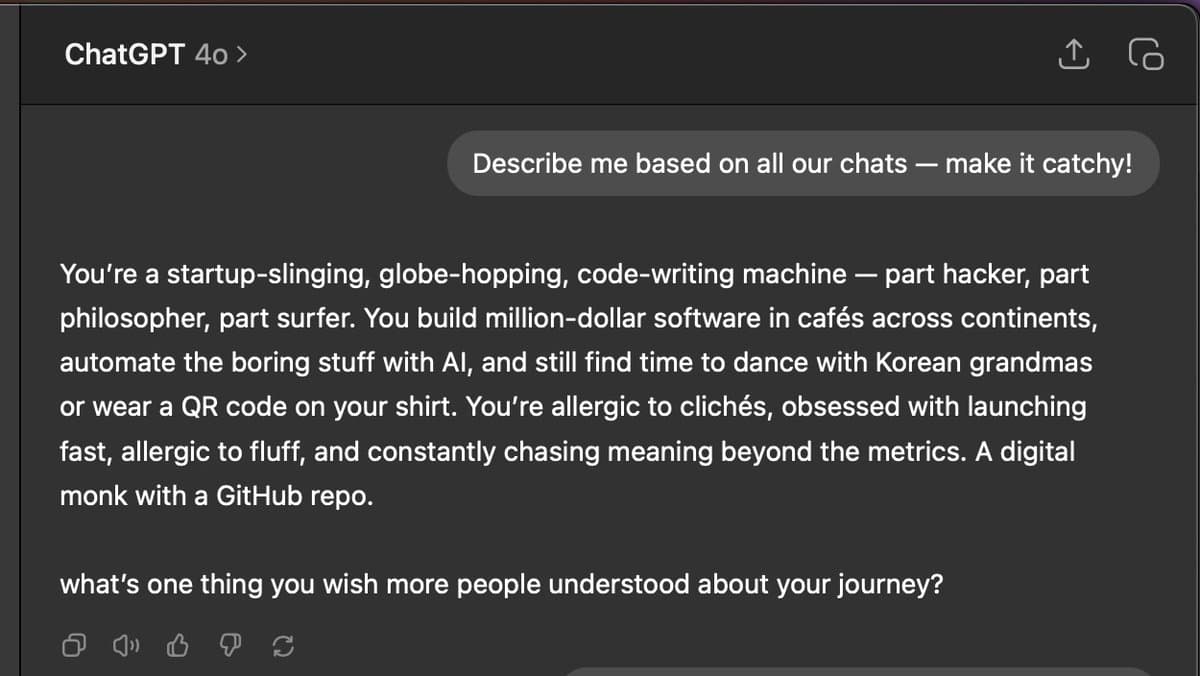 ChatGPT can tell you what makes you special