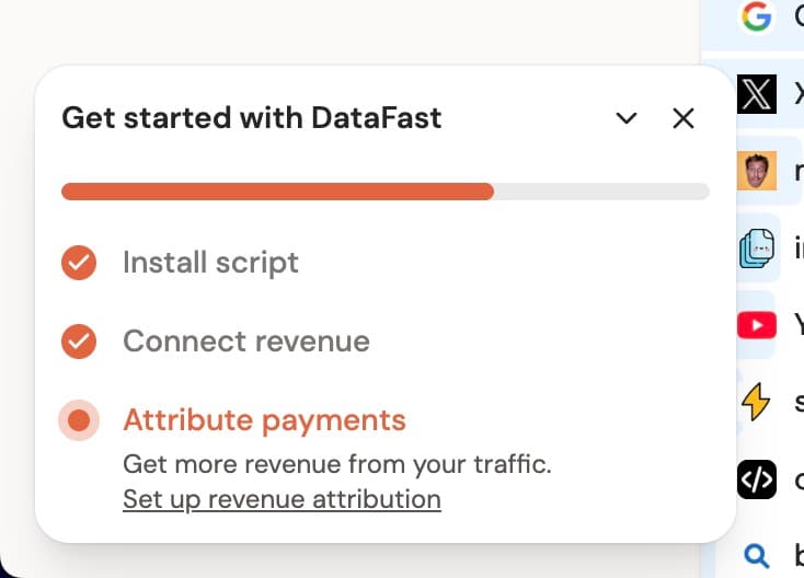 This is the onboarding popup I just made for DataFa.st