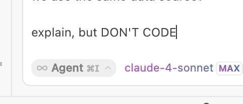 I told Claude to explain, but not code