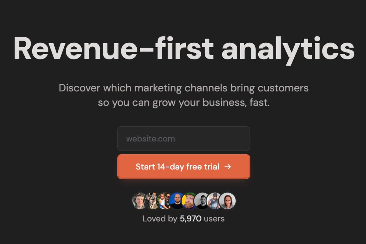 I changed DataFast’s headline to revenue-first analytics