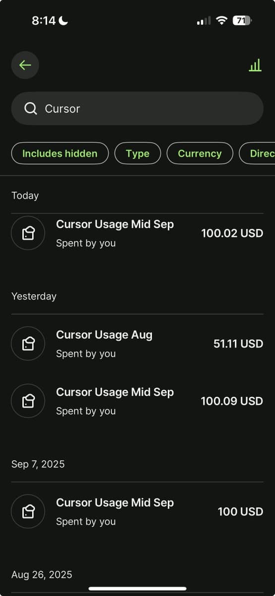 I’m paying $100 for Cursor every month now