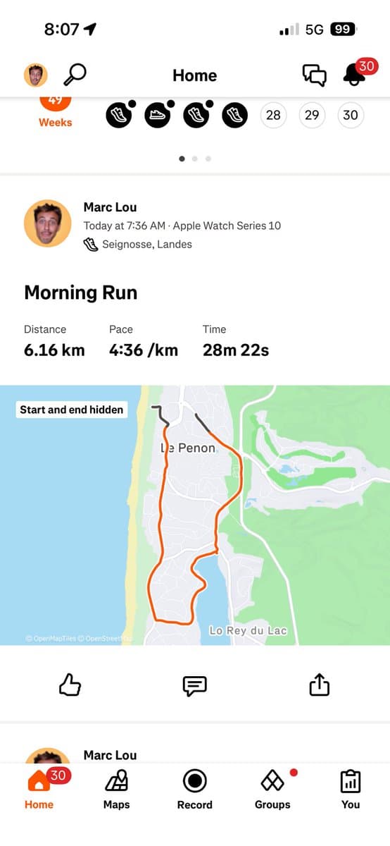 Day 14: Running is the best morning clock.