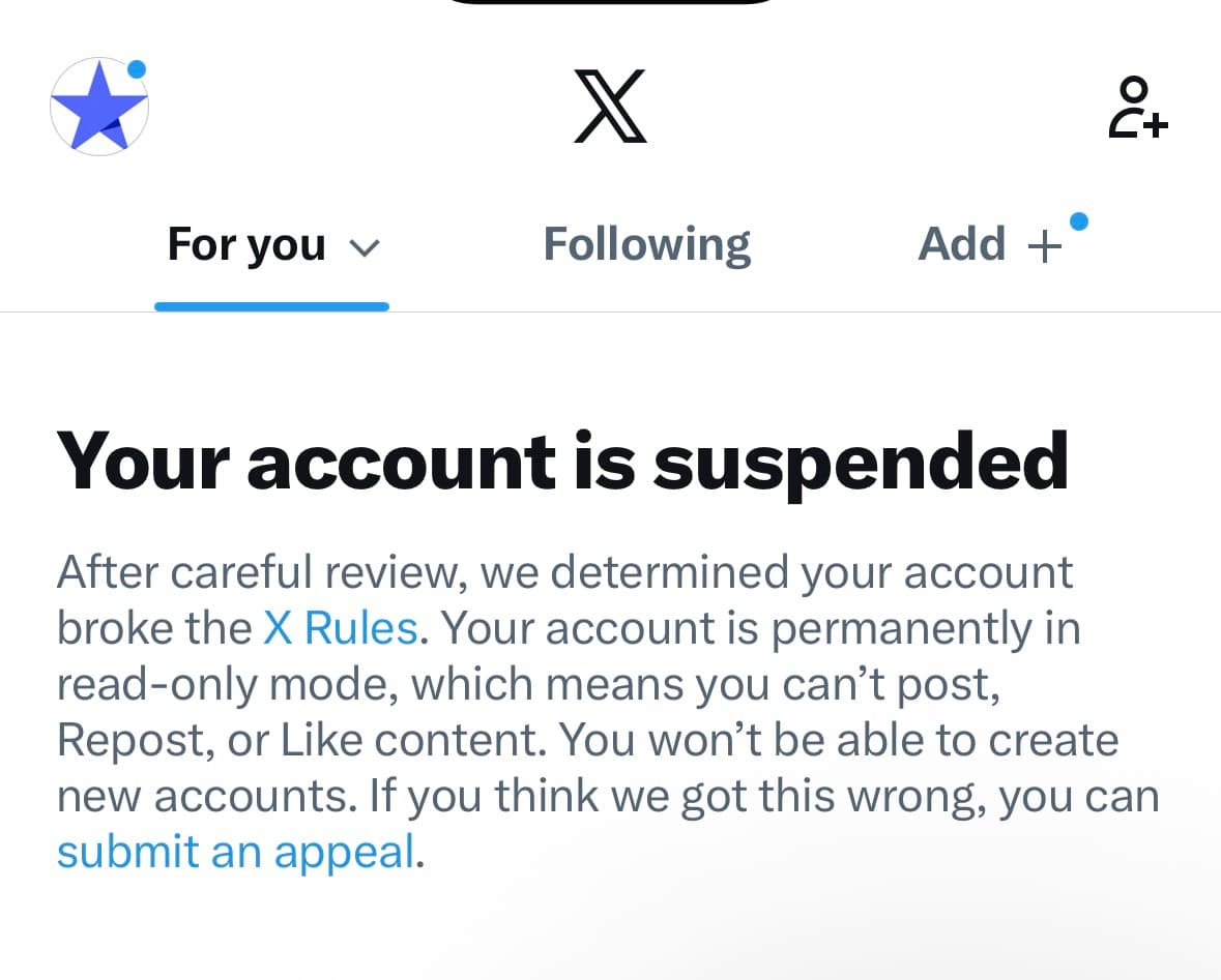 My trust_mrr account was suspended overnight