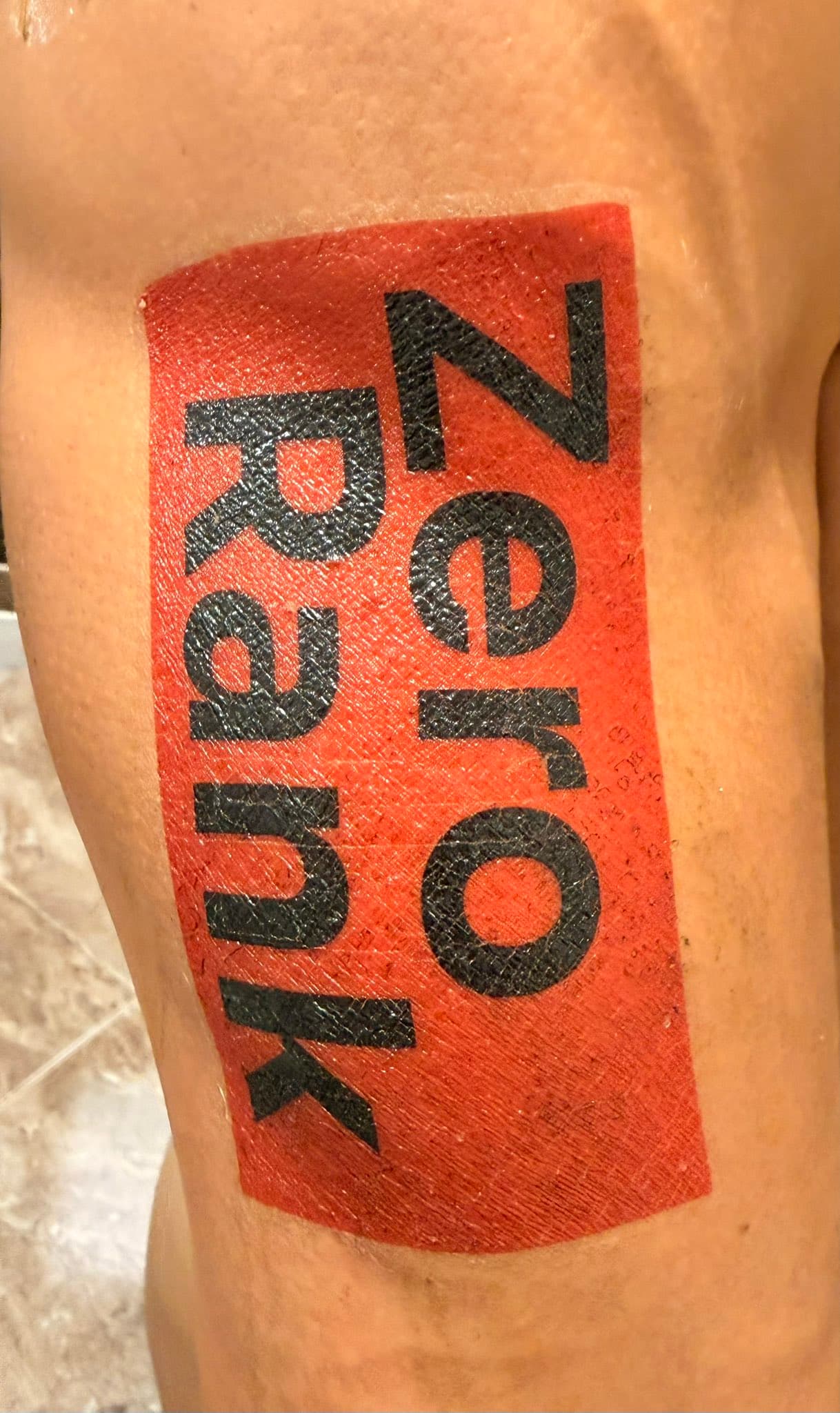 The calves tattoos were spare, almost like new!
