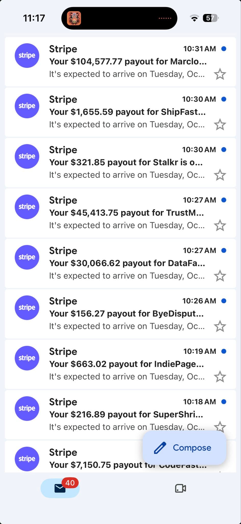 I make money from multiple startups, not one